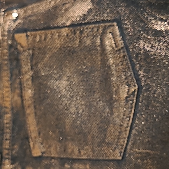 FREE PEOPLE METALLIC JEANS - Picture 8 of 10